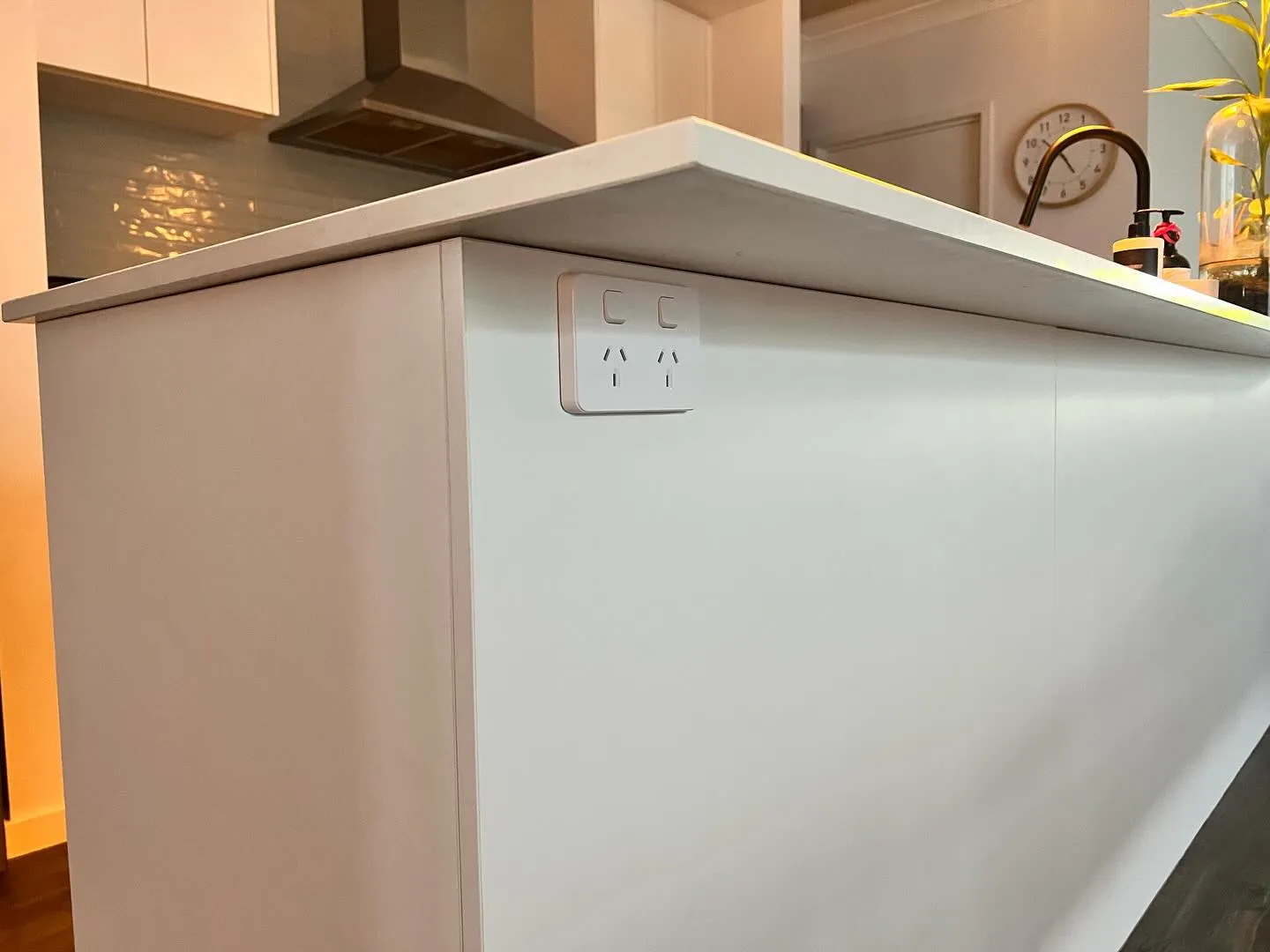 Power point installed in kitchen island bench