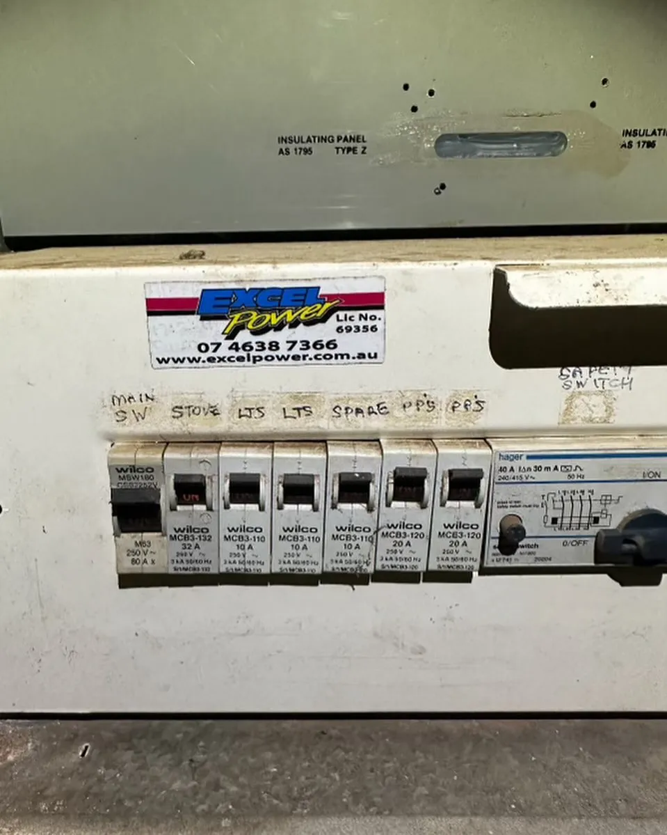Dangerous ceramic fuse box discovered during inspection. Old wiring and deteriorated components replaced with a modern switchboard to eliminate fire risk.